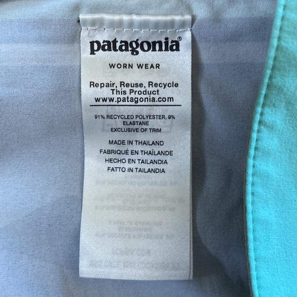 Patagonia Plane stretch Blue and Orange Board Shorts Quick-Dry Swimwear - Picture 7 of 8